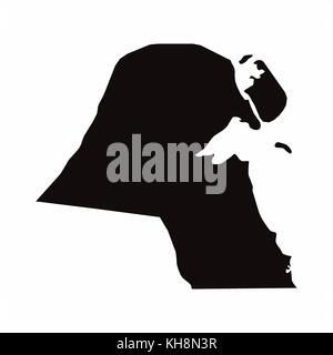 Vettore di kuwait mappa del paese Illustrazione Vettoriale