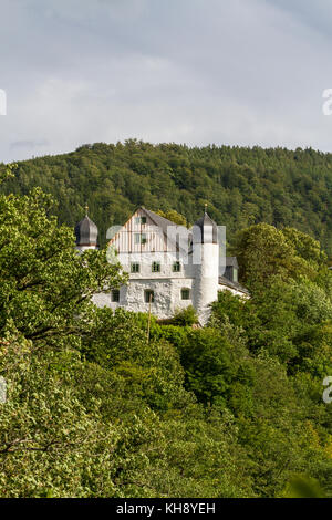 Blick auf Schloss Schwarzburg Foto Stock