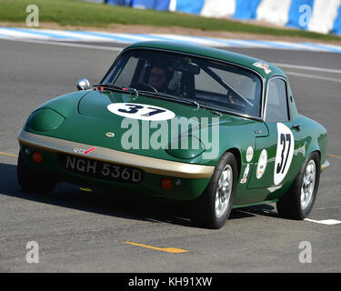 Mervyn selwyn, Lotus Elan S3, la storica strada sport, hscc, season opener, sabato, 8 aprile 2017, Donington Park, Chris mcevoy, il circuito da corsa, cjm p Foto Stock