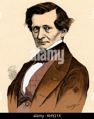 Hector Berlioz da H Dochy 1856, compositore francese, 11 Dicembre 1803 - 8 Marzo 1869 Foto Stock