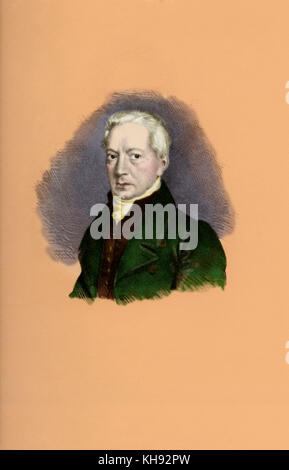 Adalberto Gyrowetz - ritratto dalla litografia di Joseph Kriehuber, 1828. Bohemian (Ceco) compositore della Vienna imperiale Opera. Noto anche come Vojtech Matyáš Jírovec. 1963 - 1850. Connessione di Chopin.
