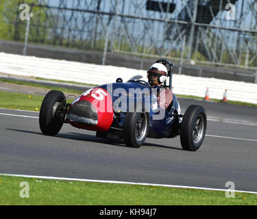 Paolo concedere, Cooper bristol mk2, Patrick lindsay memorial, amschel rothschild trofeo, vscc, formula vintage, round 1, Silverstone, aprile 2017, argenti Foto Stock