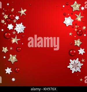 Holiday rosso sfondo di Natale Illustrazione Vettoriale