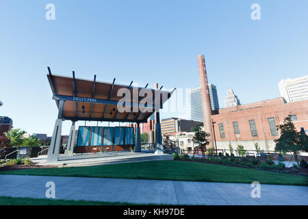 Bailey park nel centro cittadino di winston-salem, North Carolina. Foto Stock