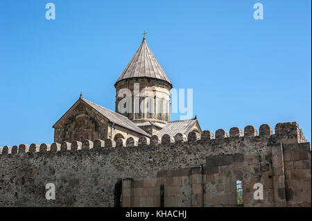 La Georgia, la prima capitale di mtskheta. la cattedrale Cattedrale patriarcale di tutta la Georgia svetitskhoveli, un monumento del patrimonio mondiale dell'humanit Foto Stock