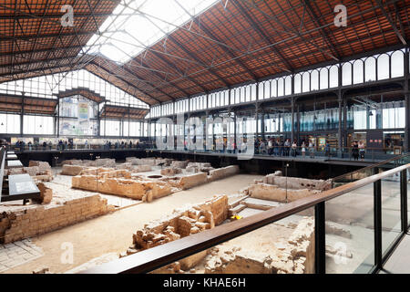 Sito archeologico di El Born centro culturale, ccm, ciutat del Born, la ribera, Barcellona, in Catalogna, Spagna Foto Stock