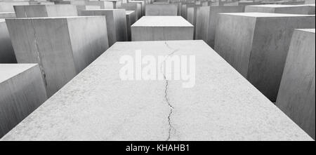 Il memoriale dell'olocausto, memoriale al assassinato ebrei d'Europa, Berlino, Germania Foto Stock