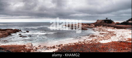 Vista panoramica della baia di Monterey Foto Stock