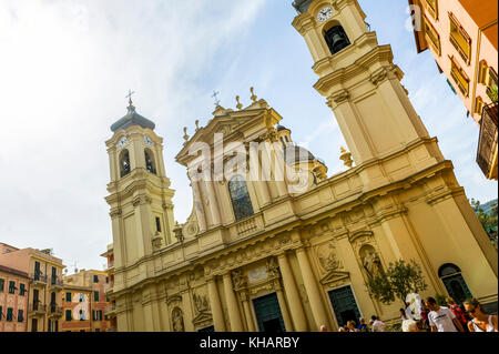 Italia. Liguria. Golfo del Tigullio, Riviera Italiana. Santa Margherita. Basilica di Santa Margherita d'Antiochia Foto Stock