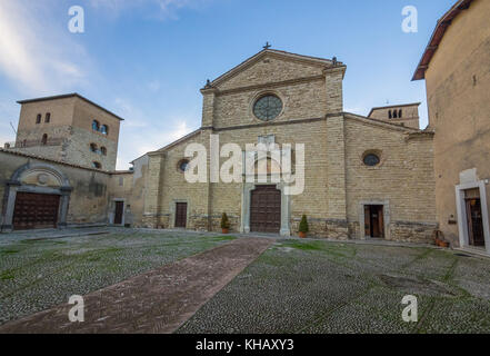 L'Abbazia di Farfa, famoso benedettino monastero cattolico in provincia di Rieti, Italia centrale Foto Stock