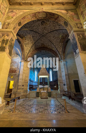 L'Abbazia di Farfa, famoso monastero cattolico benedettino nella provincia di Rieti, Italia centrale Foto Stock