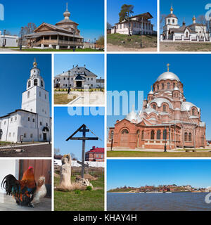 Collage di Sviyažsk isola. Il Tatarstan Russia Foto Stock