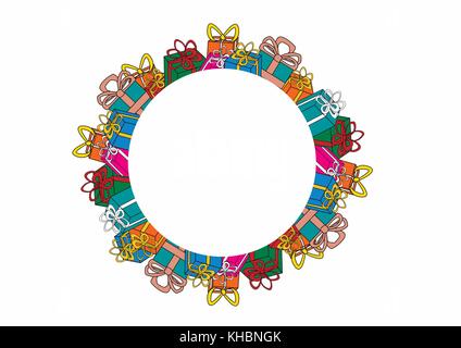 Doni tutto il cerchio su uno sfondo luminoso Illustrazione Vettoriale