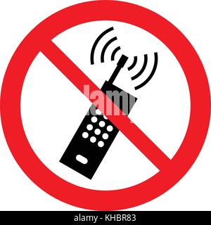 N telefoni cellulari. n. telefoni cellulari, segno di divieto. illustrazione vettoriale. Illustrazione Vettoriale