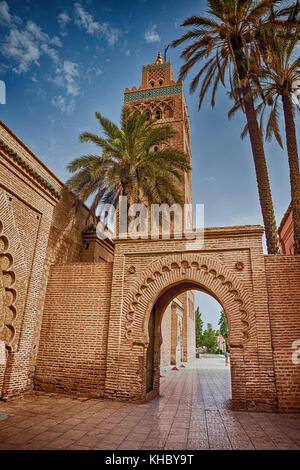 La Moschea Koutoubia marrakech Foto Stock