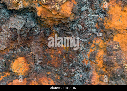 Dettagliato di close-up immagini dei modelli di ruggine e texture. Foto Stock