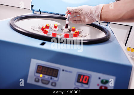 Medical centrifuga da laboratorio Foto Stock
