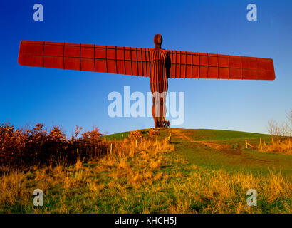 Statua dell'Angelo del Nord, Gateshead, Tyne and Wear, Inghilterra, Regno Unito Foto Stock