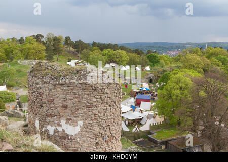 In Ritterfestspiele Blankenburg Burgruine Regenstein Foto Stock