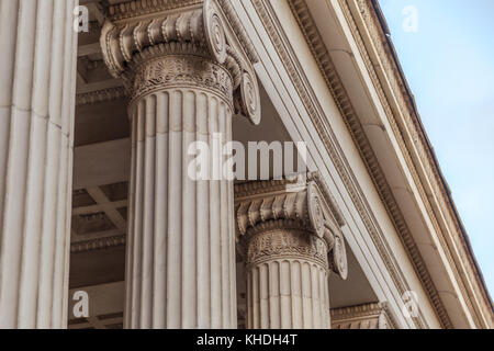 Vintage vecchia giustizia courthouse colonna Foto Stock