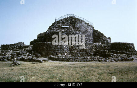 Su Nuraxi. nuragico sito archeologico. XIII-sesto secolo a.c. età del bronzo. burumini, Sardegna, Italia. Foto Stock