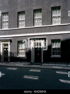 10 Downing Street, Londra - la residenza ufficiale del Regno Unito il Primo Ministro. Foto Stock