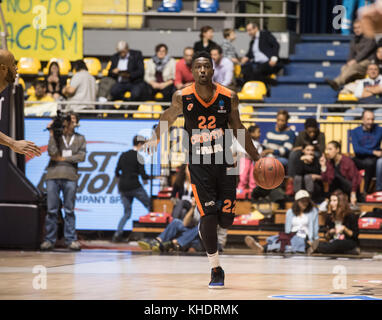 Torino, Italia. Xv nov, 2017. Sarà cherry (cedevita Zagabria) durante la Eurocup di basket match: fiat torino auxilium vs cedevita Zagabria. Torino perde 65-87 al pala ruffini di torino, Italia XV novembre 2017 credit: alberto gandolfo/Pacific press/alamy live news Foto Stock