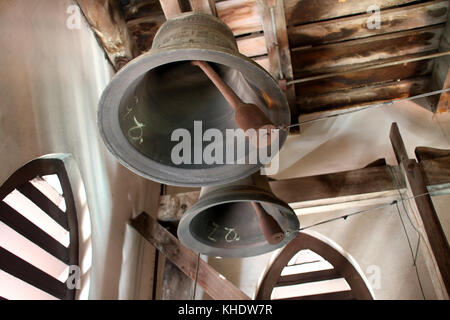 All'interno della torre campanaria nella chiesa kalawar o il santo Rosario, bangkok, Thailandia Foto Stock