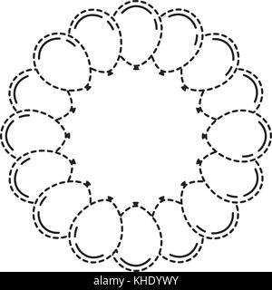 Incantevole circolo palloncini alla moda ideale per la celebrazione festosa Illustrazione Vettoriale