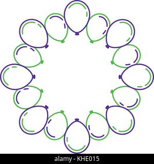 Incantevole circolo palloncini alla moda ideale per la celebrazione festosa Illustrazione Vettoriale