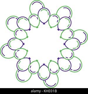 Incantevole circolo palloncini alla moda ideale per la celebrazione festosa Illustrazione Vettoriale