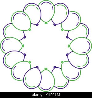 Incantevole circolo palloncini alla moda ideale per la celebrazione festosa Illustrazione Vettoriale