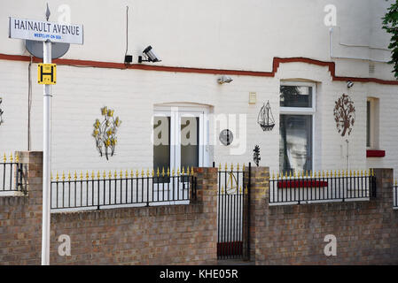 Sede del Digby Fairweather, cornettista jazz, a Hainault Avenue, Westcliff on Sea, Essex, REGNO UNITO Foto Stock