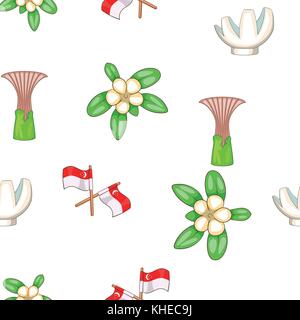 Modello di Singapore, in stile cartone animato Illustrazione Vettoriale