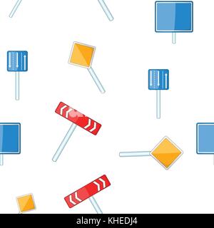 Segno modello di avviso, stile cartoon Illustrazione Vettoriale