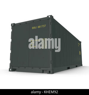 Iso contenitore refrigerato isolato su bianco 3d illustrazione Foto Stock