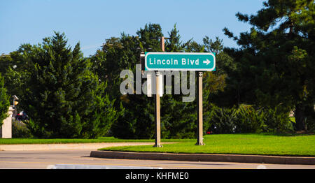 Indicazioni in Oklahoma City Foto Stock