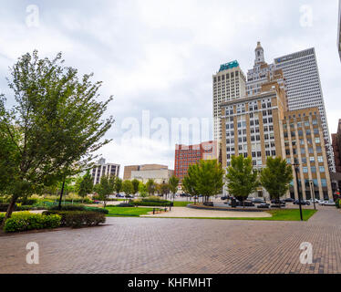 La splendida vecchi edifici in Tulsa downtown Foto Stock