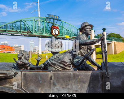 Cyrus avery centennial plaza in Tulsa Foto Stock