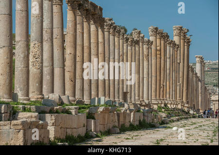 La città romana di Gerasa, Jerash, Giordania, medio oriente Foto Stock