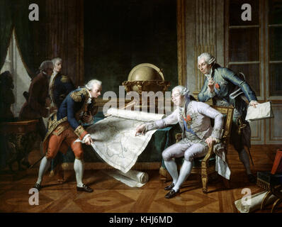 Nicolas Monsiau Louis XVI dando le sue istruzioni per La Pérouse 1817 Foto Stock
