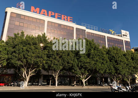 Valencia, Spagna. ottobre 25, 2017: mapfre edificio sulla alameda a piedi della città di Valencia, Spagna. Foto Stock