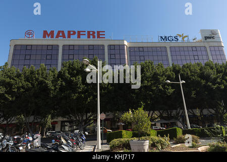 Valencia, Spagna. ottobre 25, 2017: mapfre edificio sulla alameda a piedi della città di Valencia, Spagna. Foto Stock