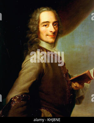 Ritratto di François Marie Arouet chiamato Voltaire 1728 Foto Stock