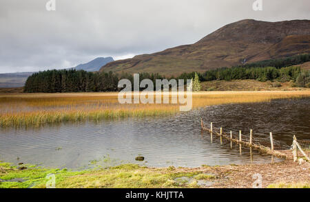 Vista dalla strada per Elgol, Kilmarie Foto Stock