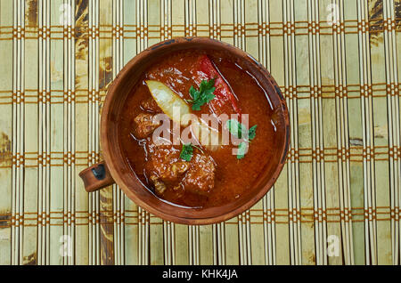 Chashushuli - carne piccante ste close up, cucina georgiana Foto Stock