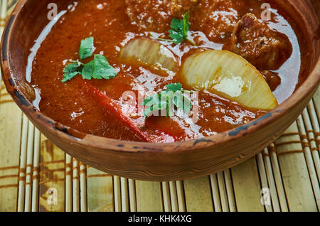 Chashushuli - carne piccante ste close up, cucina georgiana Foto Stock