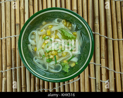 Il cantonese zuppa di mais - di stile cinese la zuppa di mais , close up Foto Stock