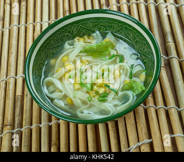 Il cantonese zuppa di mais - di stile cinese la zuppa di mais , close up Foto Stock