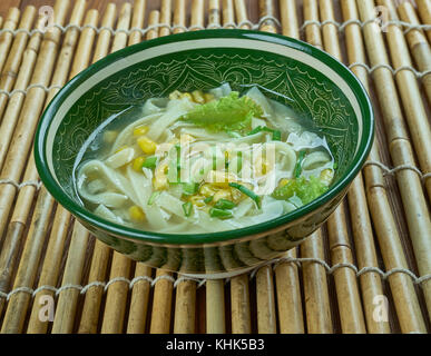 Il cantonese zuppa di mais - di stile cinese la zuppa di mais , close up Foto Stock